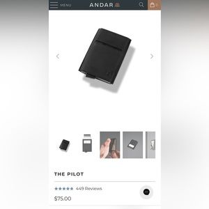 Andar The Pilot wallet - Black - brand new never used